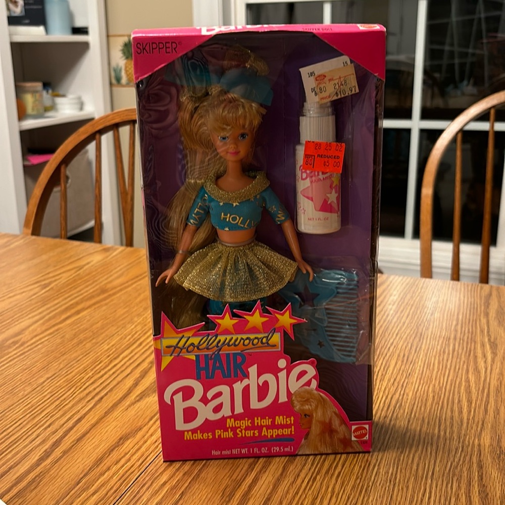 RARE Hollywood Hair Barbie, Skipper Doll, Vintage 1992 Mattel #2309
